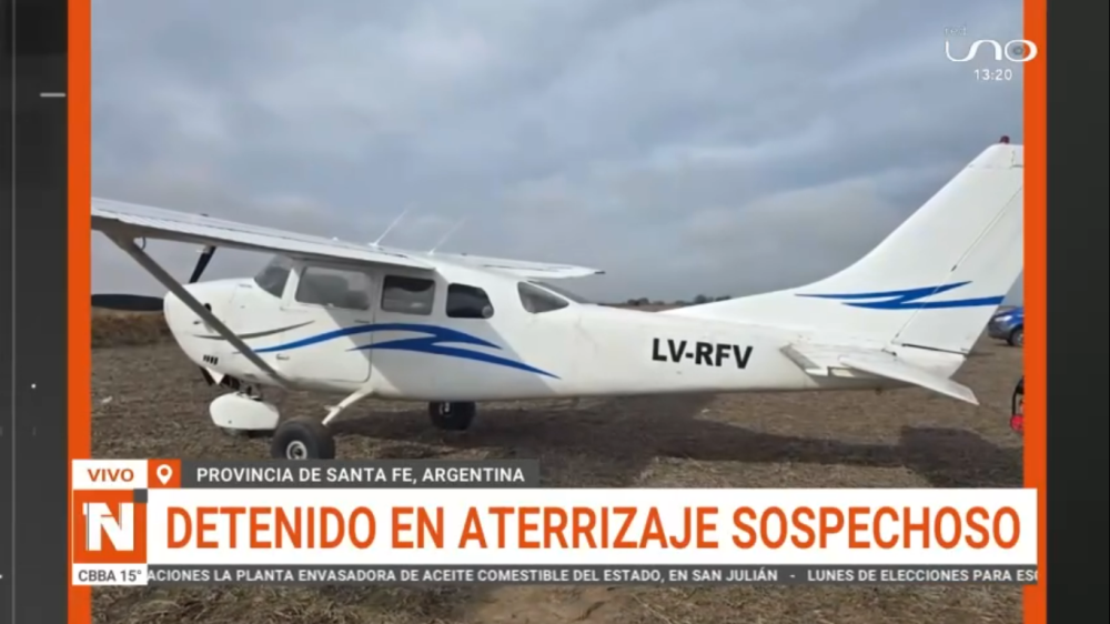 Argentina: Ciudadano boliviano fue detenido por un aterrizaje sospechoso de una avioneta