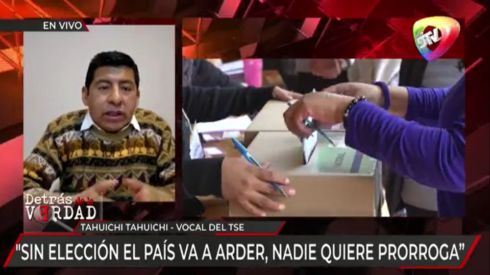 Vocal Tahuichi Quispe advierte que el país ‘arderá’ si las elecciones no se llevan a cabo y hay prórroga de mandato