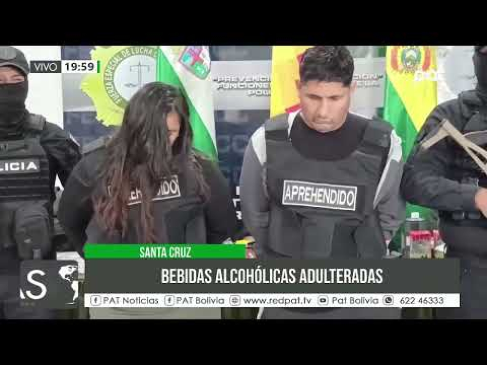 Descubren una fábrica de bebidas alcohólicas adulteradas en Santa Cruz