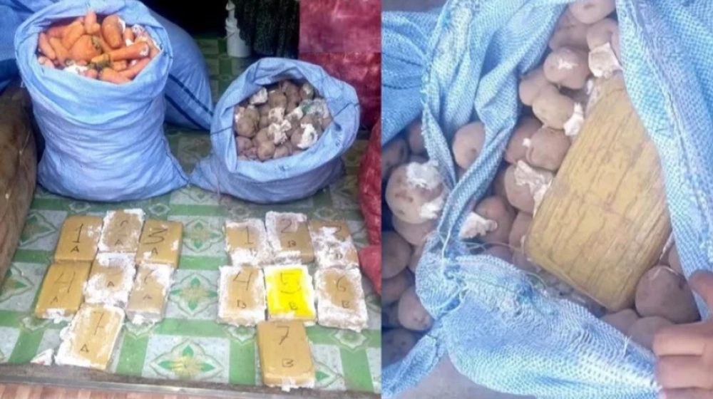Narcoverduras: Hallan marihuana oculta dentro de bolsas de papa y zanahoria en El Alto