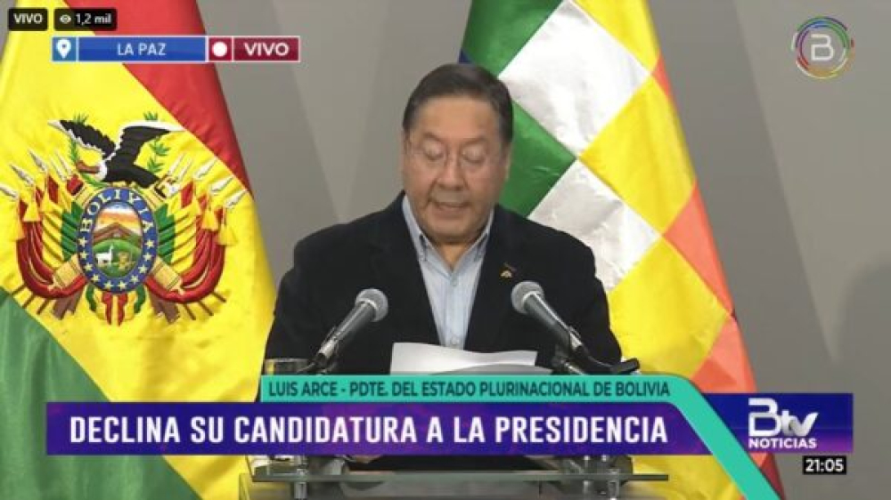 Luis Arce ya no va como candidato presidencial; pide a Evo declinar también e insta a la unidad del MAS en torno a Andrónico