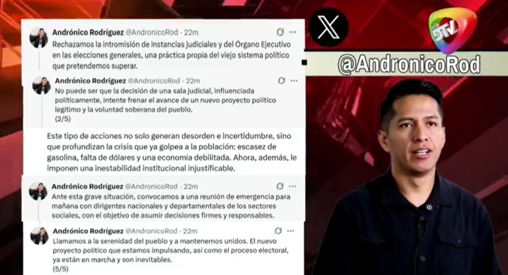 Peter Erwlein Beckhauser afirma que el fallo judicial contra el MTS deja a Andrónico en el limbo