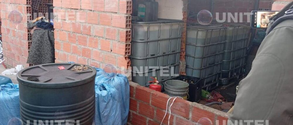 Hallan 7 mil litros de diésel en una vivienda de Senkata; hay una aprehendida